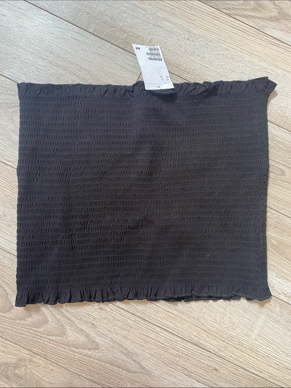H&M Black Smocked Tube Tank Top